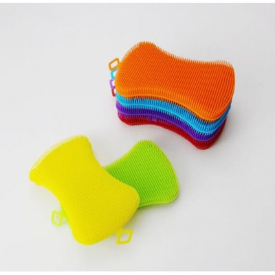 Plastic dish scrubber sponge for dish washing