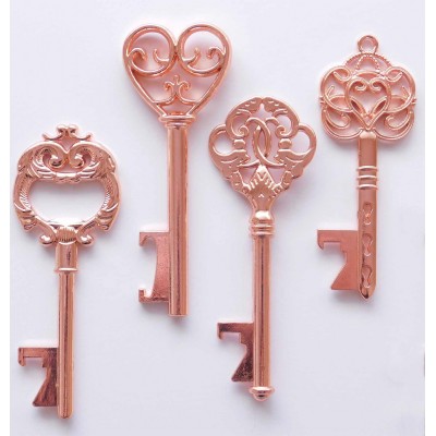 metal bottle opener key chain wedding favor skeleton key bottle opener